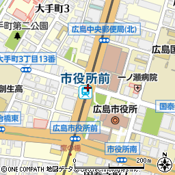 市役所北周辺の地図