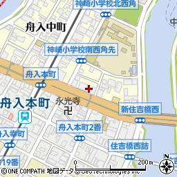 広島県広島市中区舟入中町周辺の地図