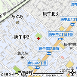 広島県広島市西区庚午中2丁目3周辺の地図