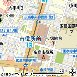 広島市役所　中区役所建設部建築課建築係周辺の地図