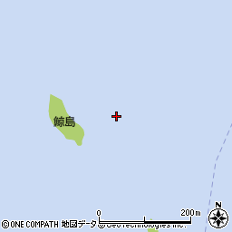 鯨島周辺の地図