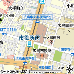 広島市役所　中区役所市民部区政調整課周辺の地図
