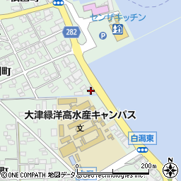 仙崎海上保安部緊急連絡周辺の地図