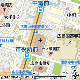 広島中央郵便局　荷物集荷周辺の地図