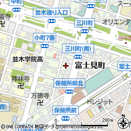 広島県広島市中区富士見町周辺の地図