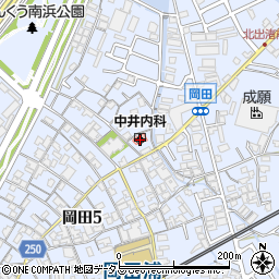 中井内科医院周辺の地図