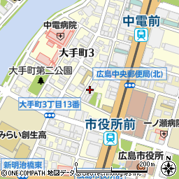 広島市市営駐車場　大手町第一駐車場周辺の地図