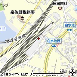 ＪＲ西日本日根野電車区周辺の地図