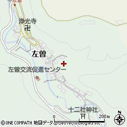 奈良県吉野町（吉野郡）左曽周辺の地図