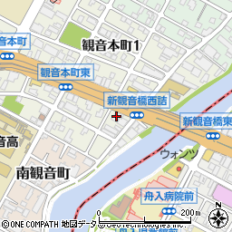 セブンイレブン広島新観音橋店周辺の地図
