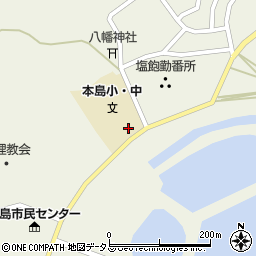 丸亀市立本島中学校周辺の地図