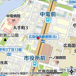 セブンイレブン広島中央郵便局前店周辺の地図