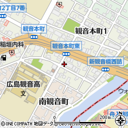 鍵の出張救急車広島市西区観音本町営業所２４時間受付センター周辺の地図