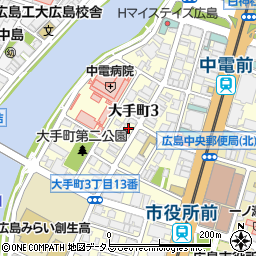 広島県広島市中区大手町周辺の地図