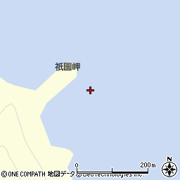 祇園岬周辺の地図