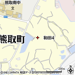 大阪府泉南郡熊取町和田4丁目周辺の地図