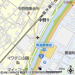 中国新聞販売所安芸区中野販売所周辺の地図