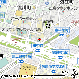 広島県広島市中区田中町5-9周辺の地図