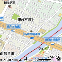 ローソン広島観音本町一丁目店周辺の地図
