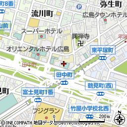 広島県広島市中区田中町5-11周辺の地図