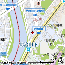 広島県広島市南区比治山町3周辺の地図