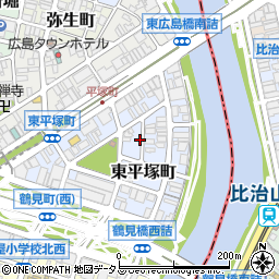 〒730-0025 広島県広島市中区東平塚町の地図