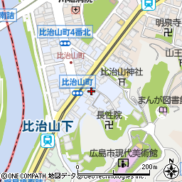 広島県広島市南区比治山町周辺の地図
