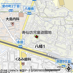 寿仙坊児童遊園地周辺の地図