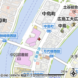 広島市文化交流会館屋外平面駐車場周辺の地図
