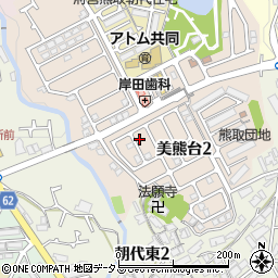 大阪府泉南郡熊取町美熊台周辺の地図