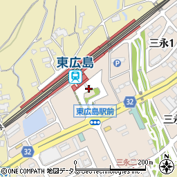 東広島駅周辺の地図