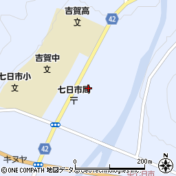 吉賀町　七日市公民館周辺の地図