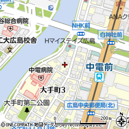 広島県広島市中区大手町3丁目周辺の地図