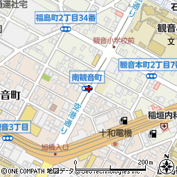 南観音町周辺の地図