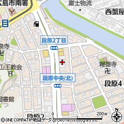 赤竜 段原店周辺の地図