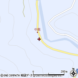 奈良県吉野郡東吉野村中黒116周辺の地図