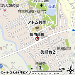 美熊台小公園周辺の地図