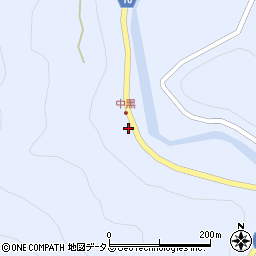 奈良県吉野郡東吉野村中黒117周辺の地図