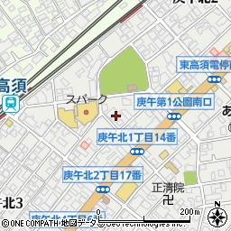 新成ゼミナール周辺の地図