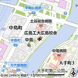 広島工業大学広島校舎周辺の地図