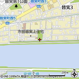 皆実第五公園トイレ周辺の地図