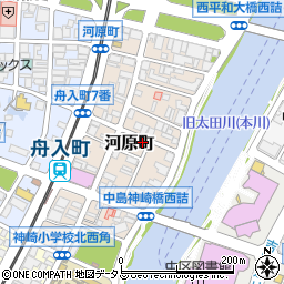 広島県広島市中区河原町8-1周辺の地図