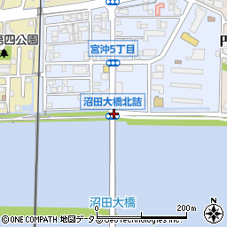 沼田大橋北詰周辺の地図