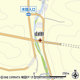 山口県萩市山田周辺の地図