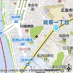松川公園トイレ周辺の地図