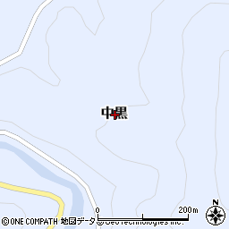 奈良県吉野郡東吉野村中黒周辺の地図