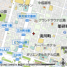 広島県広島市中区流川町周辺の地図