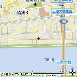 広島県三原市皆実6丁目周辺の地図