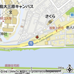 広島トヨタ自動車三原店周辺の地図