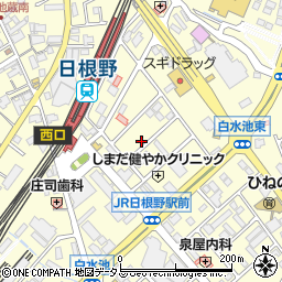 タイムズ日根野駅前第４駐車場周辺の地図
